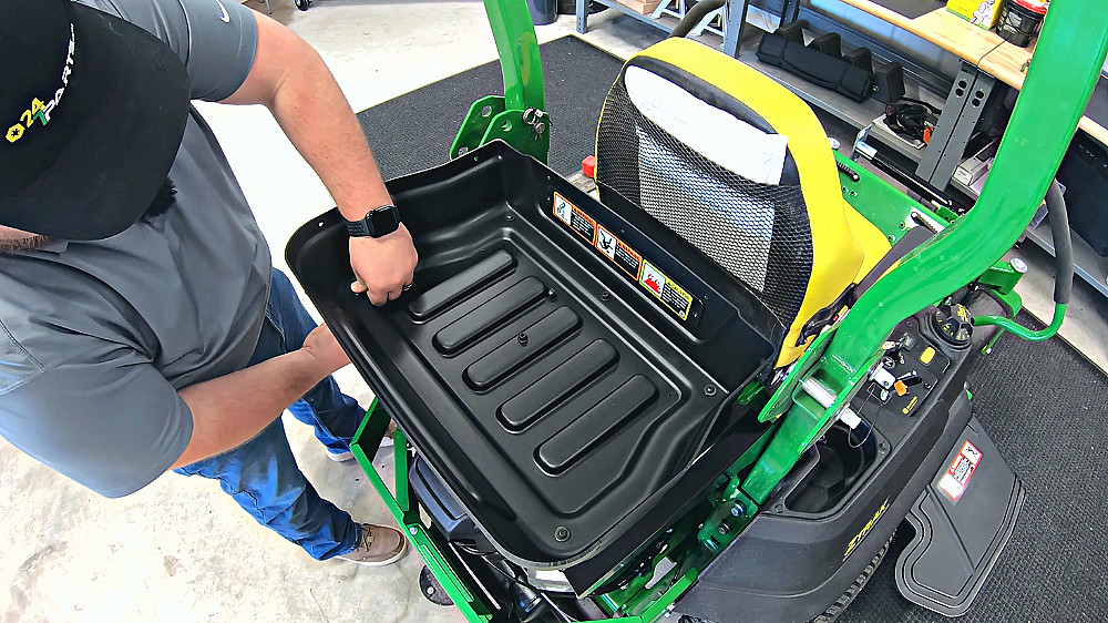 How to Install a Storage Tray on a John Deere Z735M Zero-Turn Mower ' Thumbnail'